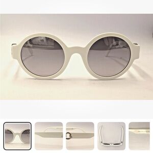 Authentic MONCLER Atriom
ML0243 21C Matte White w/silver lens sunglasses